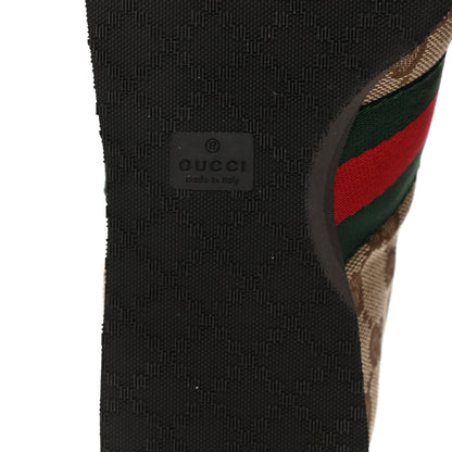 Gucci GG Monogram Suede Vintage Web Womens Sneakers 8 Dark Chestnut 6 of 9