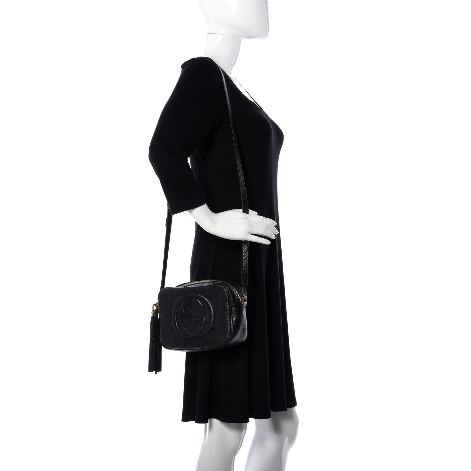 Gucci Pebbled Calfskin Small Soho Disco Bag Black 3 of 21