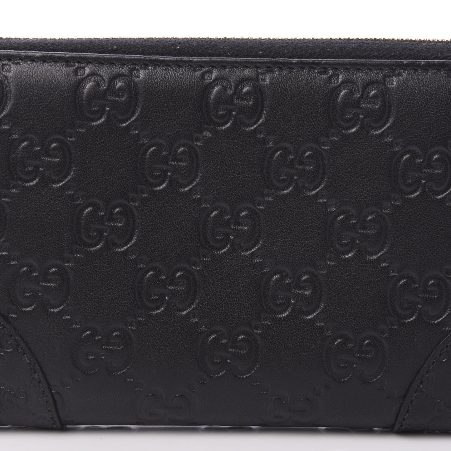 Guccissima Signature Microguccissima Bree Zip Around Wallet Black