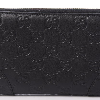 Gucci Guccissima Signature Microguccissima Bree Zip Around Wallet Black 9 of 10