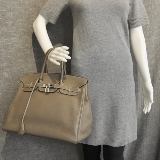 Taurillon Clemence Birkin 35 Etoupe