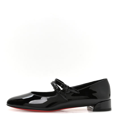 Christian Louboutin Patent Sweet Jane Flats 39 Black 1 of 8