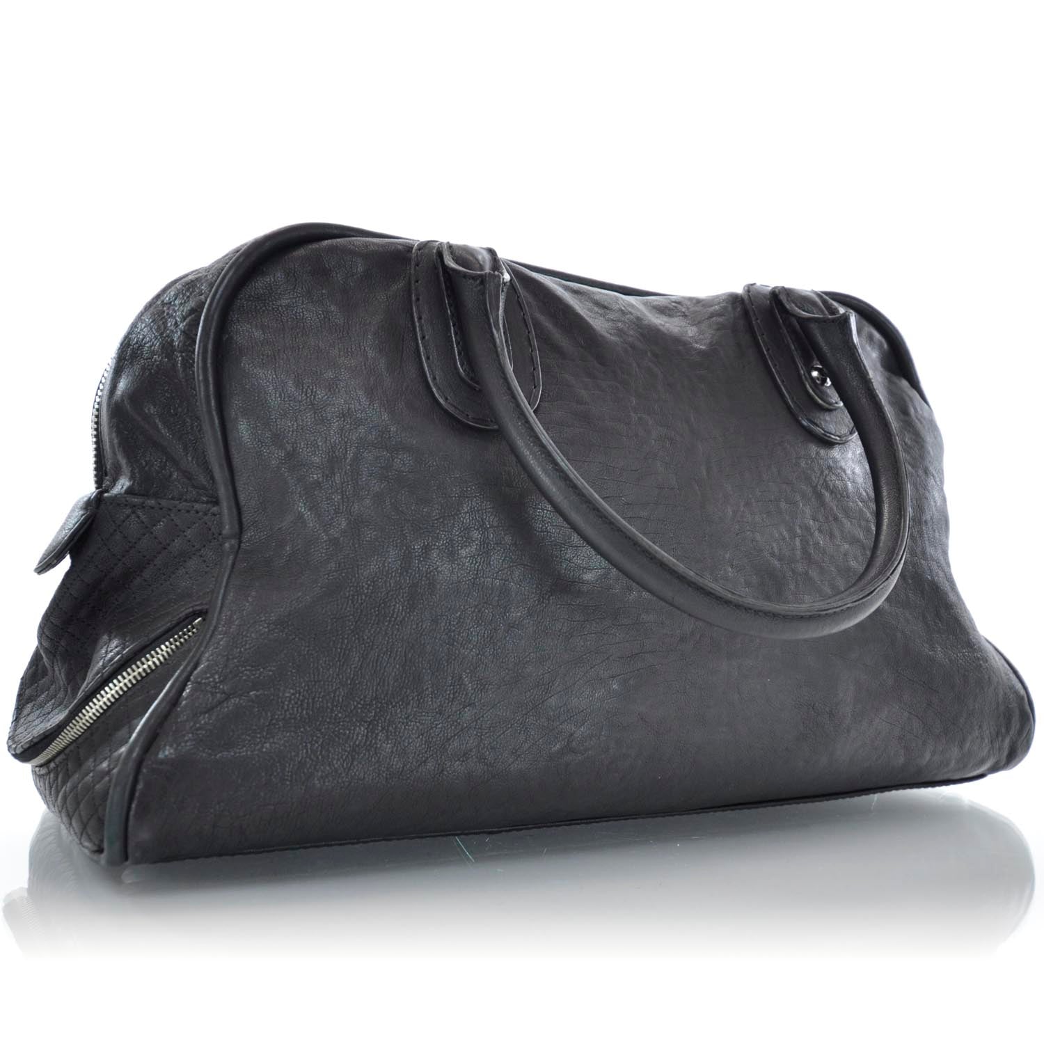 Chanel Calfskin Large Bowler Black 3 of 9