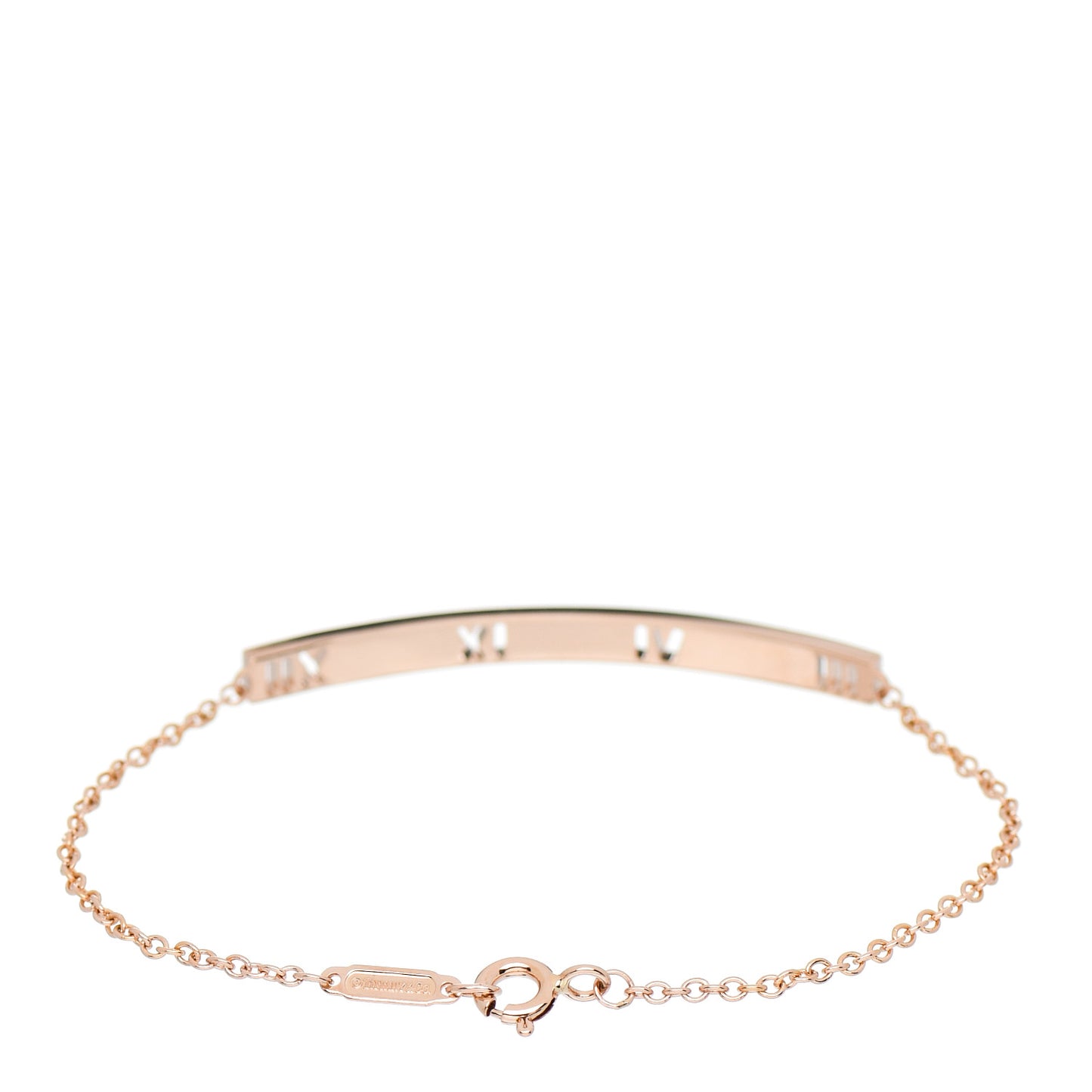 18K Rose Gold Diamond Atlas Bar Pierced Bracelet