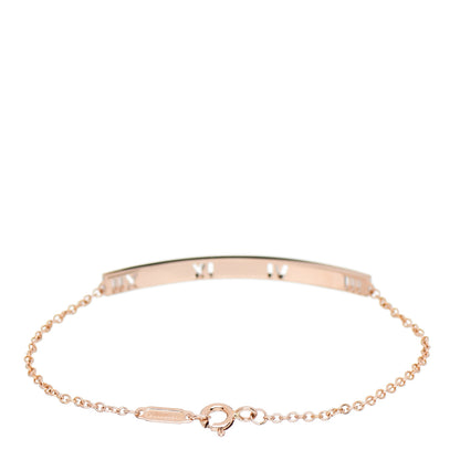 Tiffany 18K Rose Gold Diamond Atlas Bar Pierced Bracelet 3 of 4