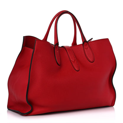 Gucci Soft Calfskin Medium Jackie Top Handle Bag Hibiscus Red 3 of 12