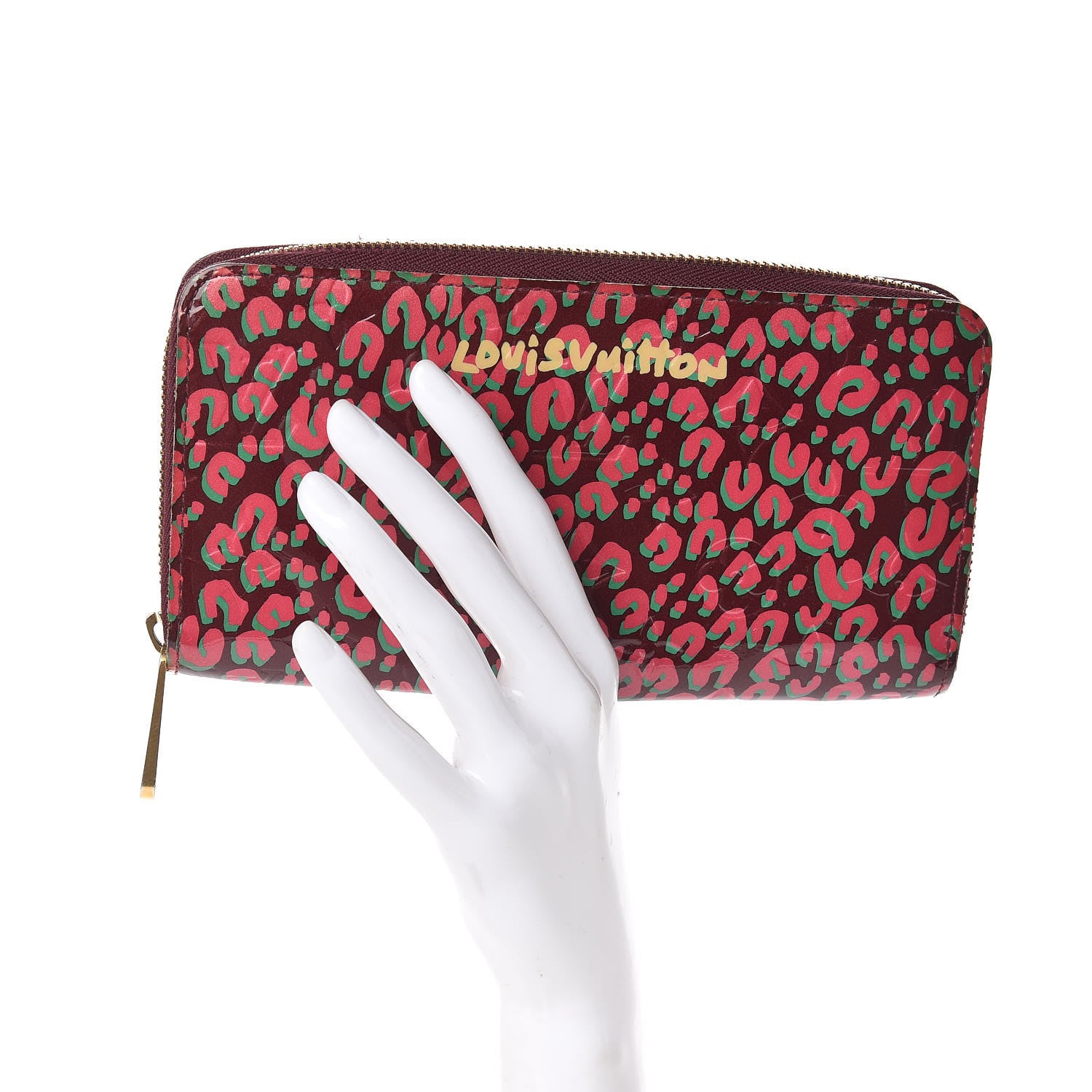 Louis Vuitton Vernis Leopard Zippy Wallet Rouge Fauviste 2 of 8