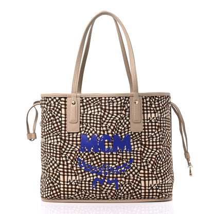 MCM Visetos Medium Liz Reversible Shopper Tote Beige 8 of 12