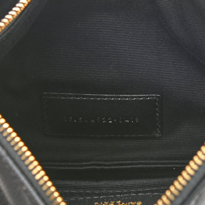 Saint Laurent Grain De Poudre Chevron Monogram Bill Pouch Storm 8 of 8