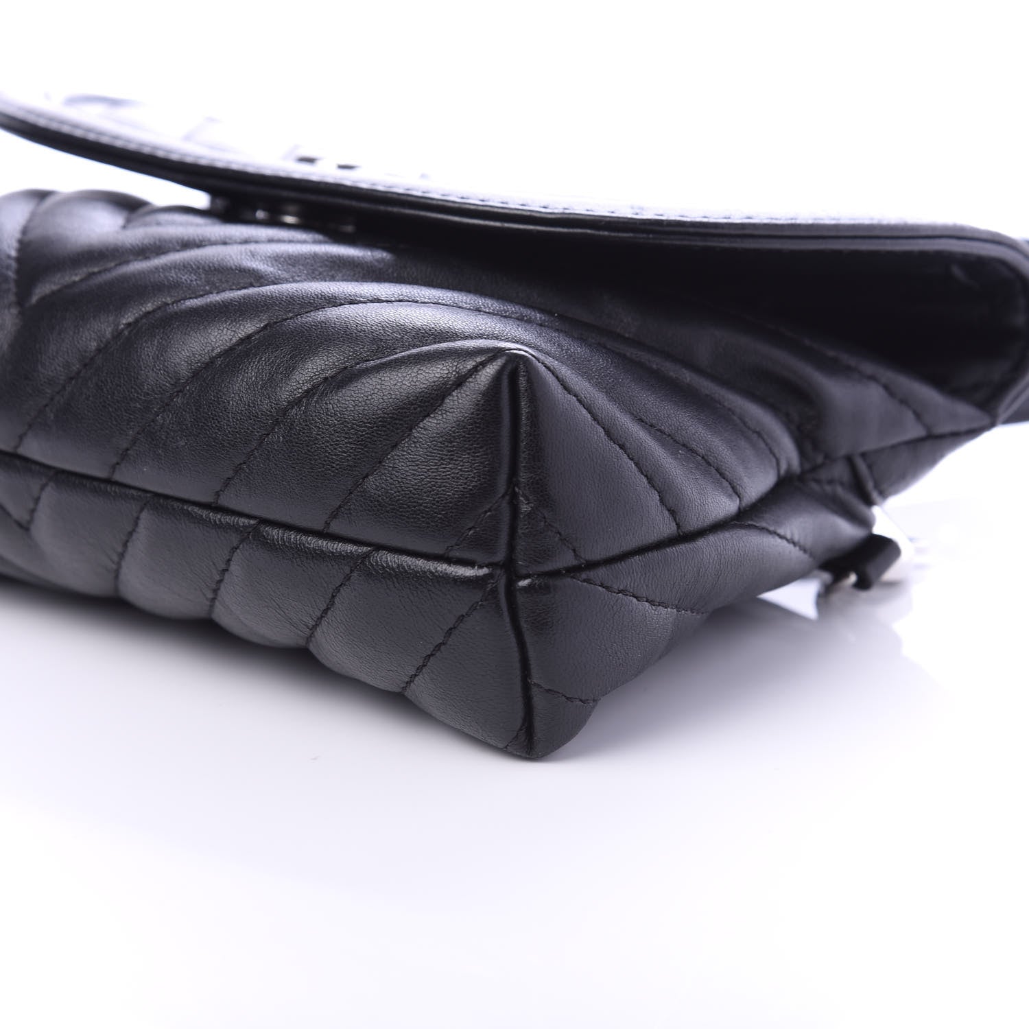 Chanel Calfskin Chevron Waist Belt Bag Black 7 of 14
