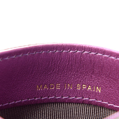 Chanel Iridescent Lambskin Quilted Card Holder Purple 7 of 9