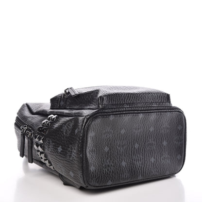 MCM Visetos Small Side Stud Stark Backpack Black 4 of 12