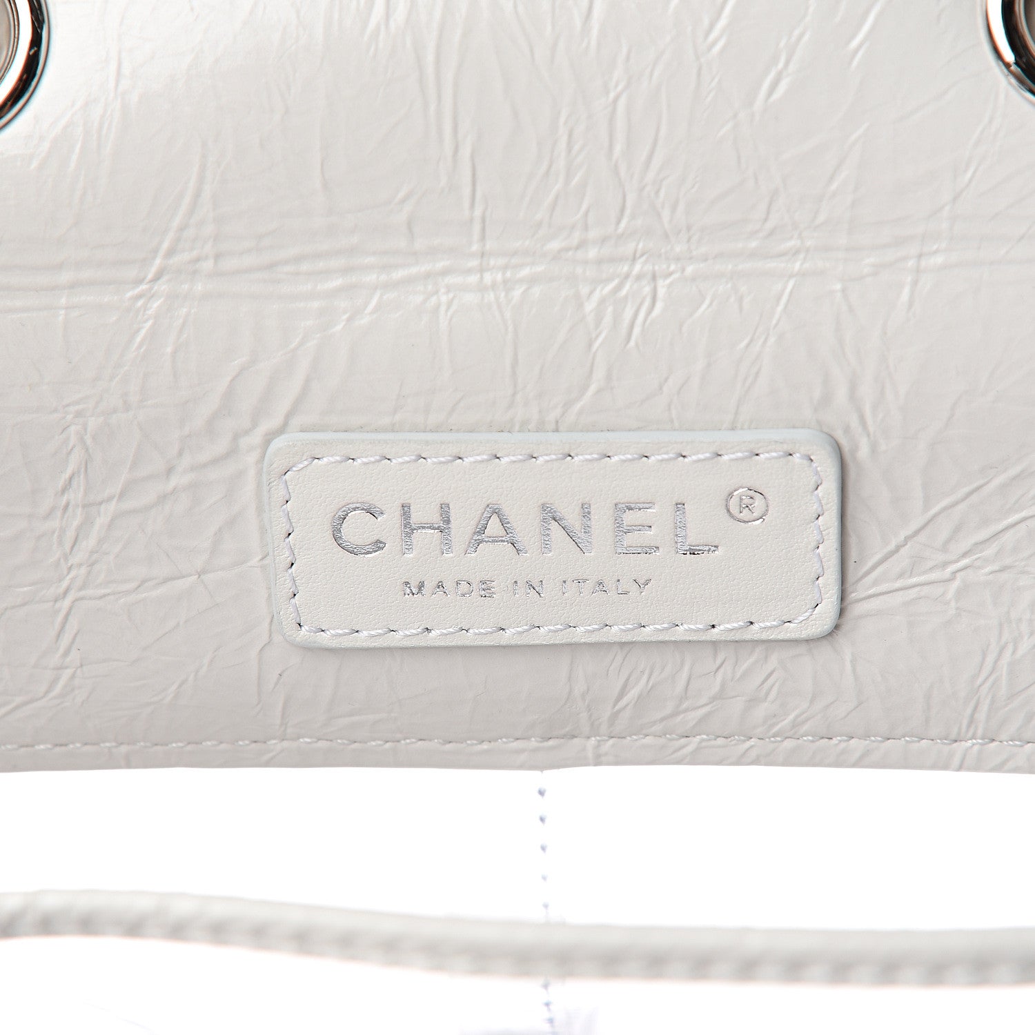 Chanel Crumpled Calfskin PVC Quilted Backpack White 6 of 12
