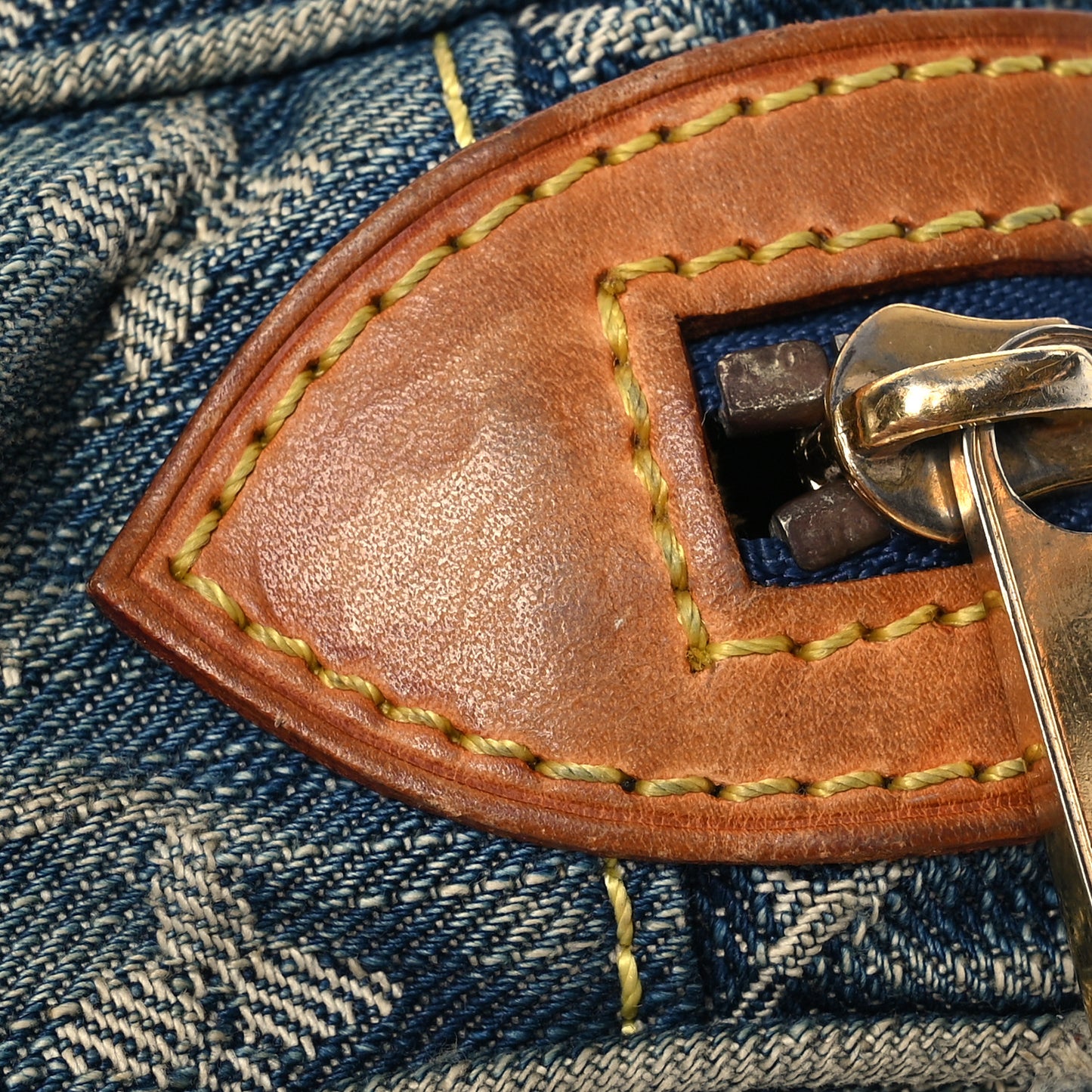 Monogram Denim Bum Bag Blue