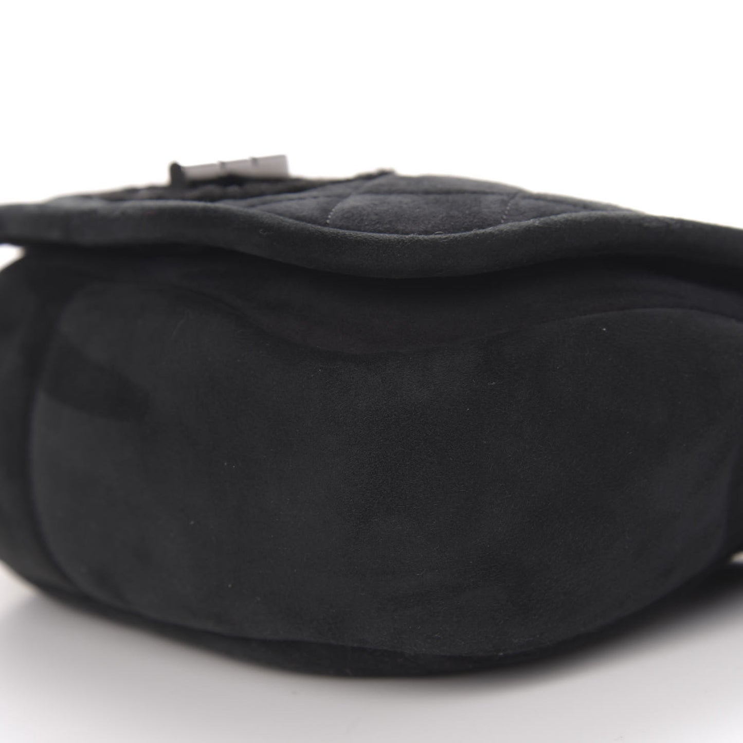 Shearling Quilted Mademoiselle Flap Black