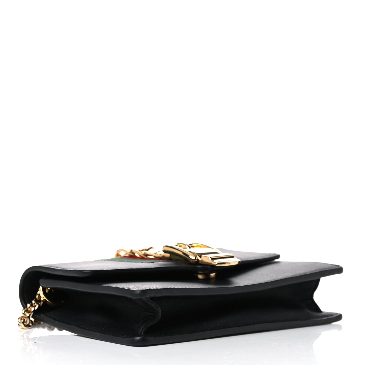 Calfskin Super Mini Sylvie Chain Shoulder Bag Black