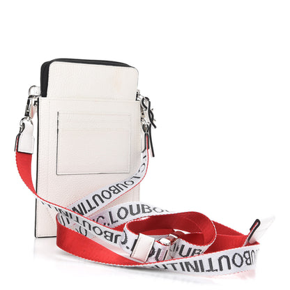 Christian Louboutin Calfskin Gomme Loubilab Batt Clutch Loubi Snow 3 of 8