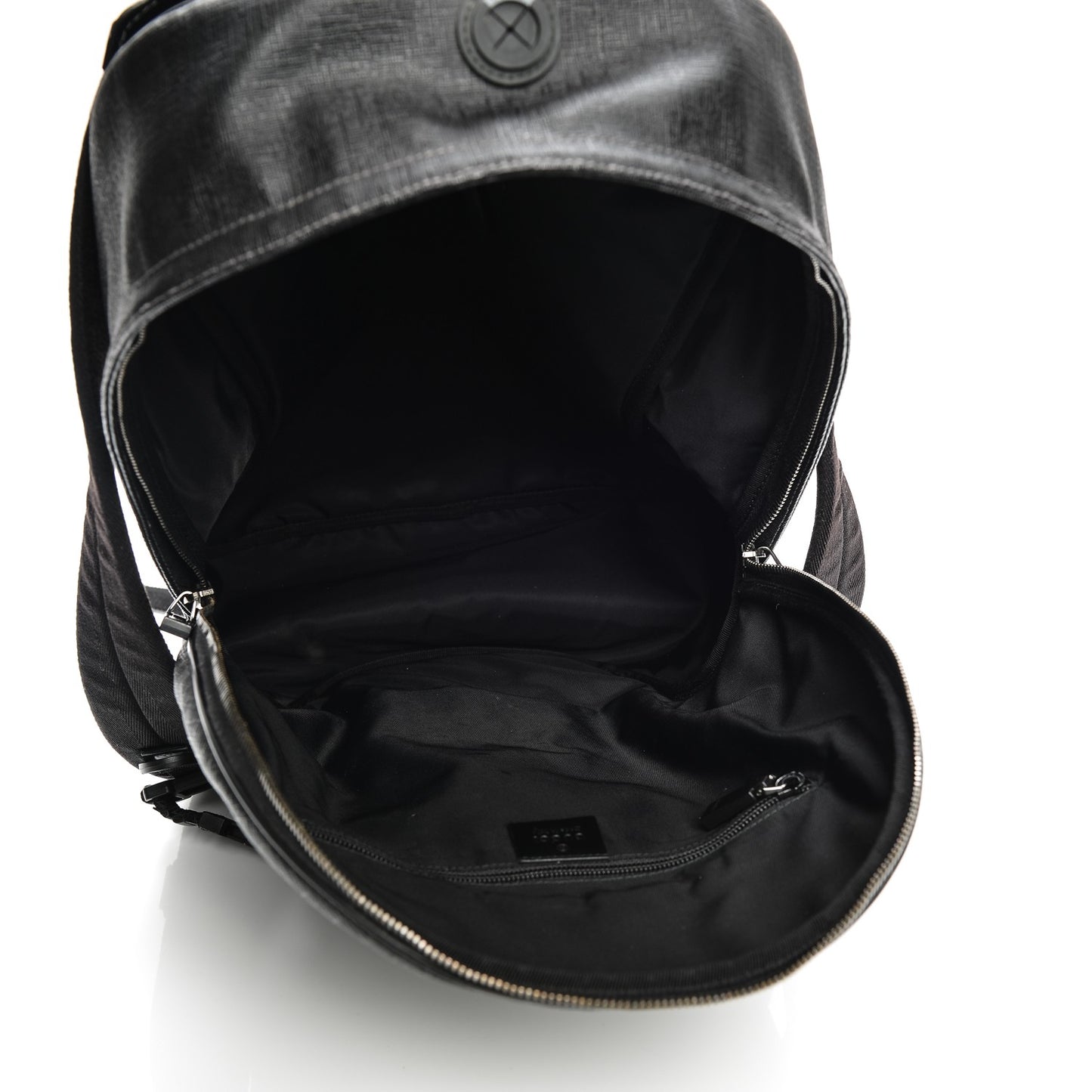 Coated Canvas Interlocking G Travel Backpack Black