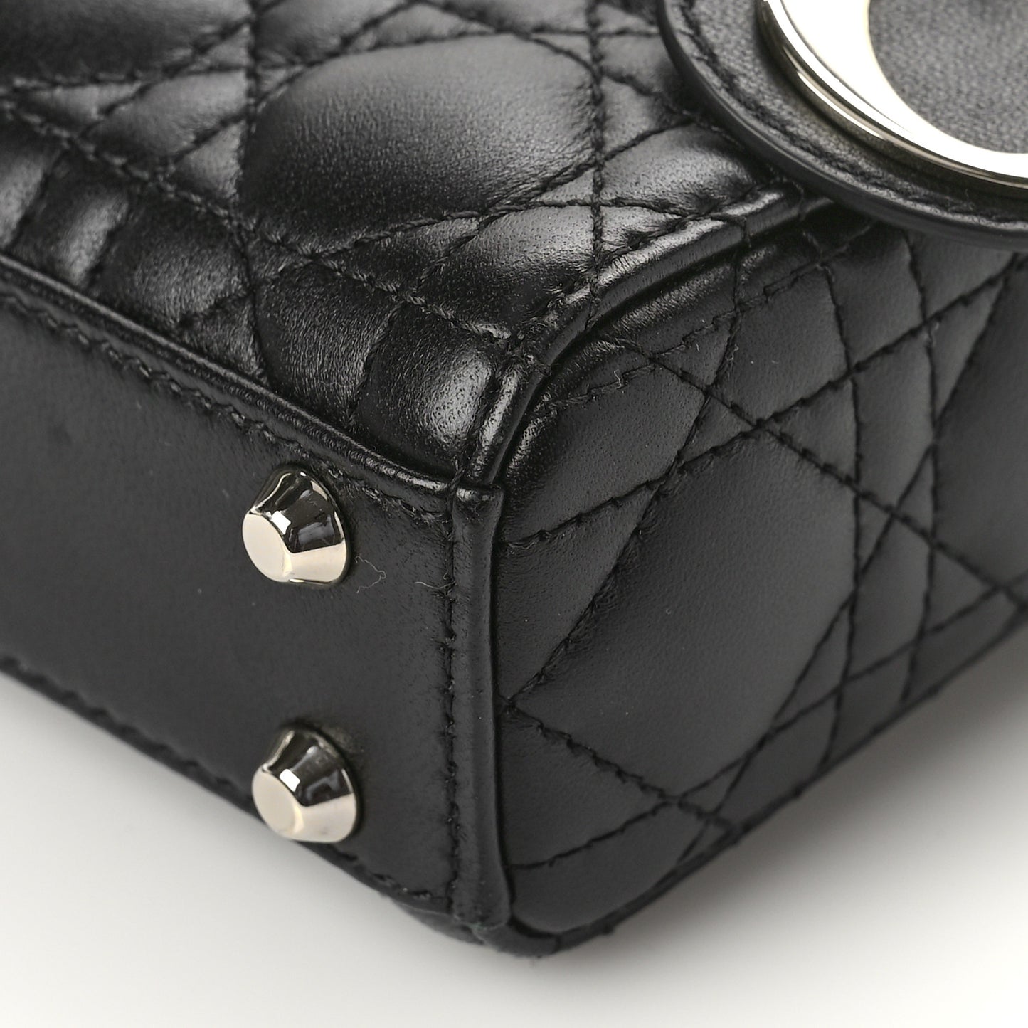 Lambskin Cannage Micro Lady Dior Black