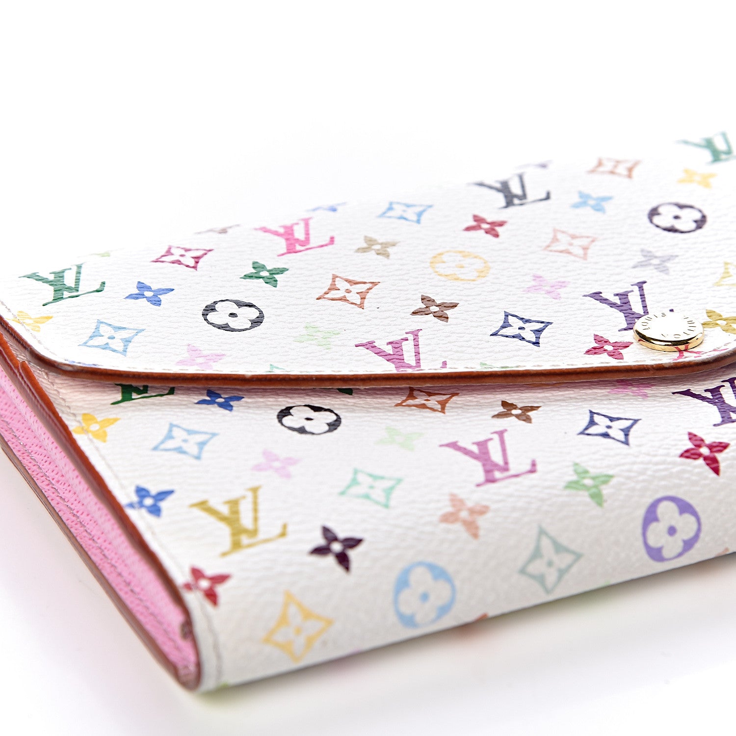 Louis Vuitton Monogram Multicolor Sarah Wallet NM White Litchi 8 of 14