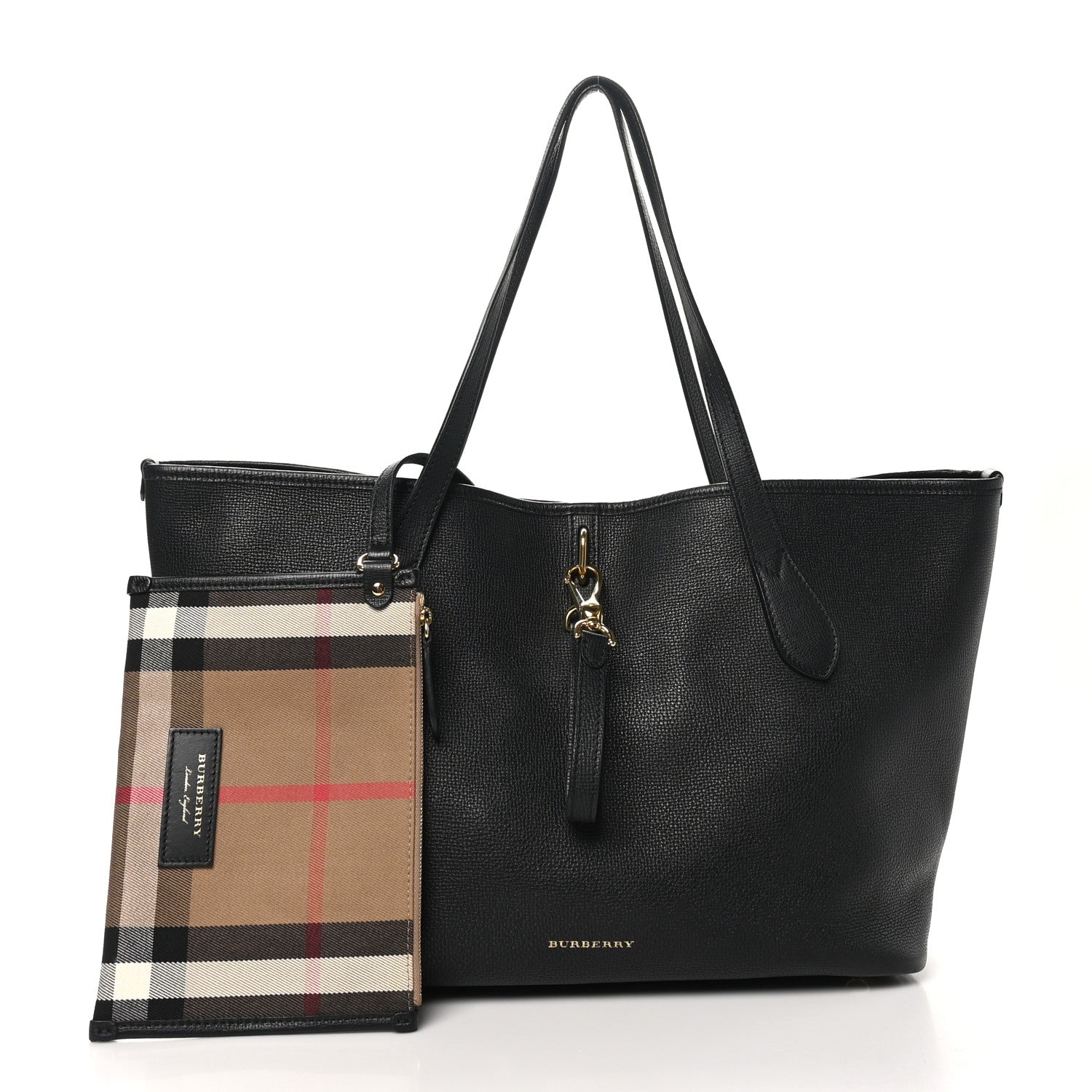 Burberry Grainy Calfskin Medium Honeybrook Tote Black 1664524