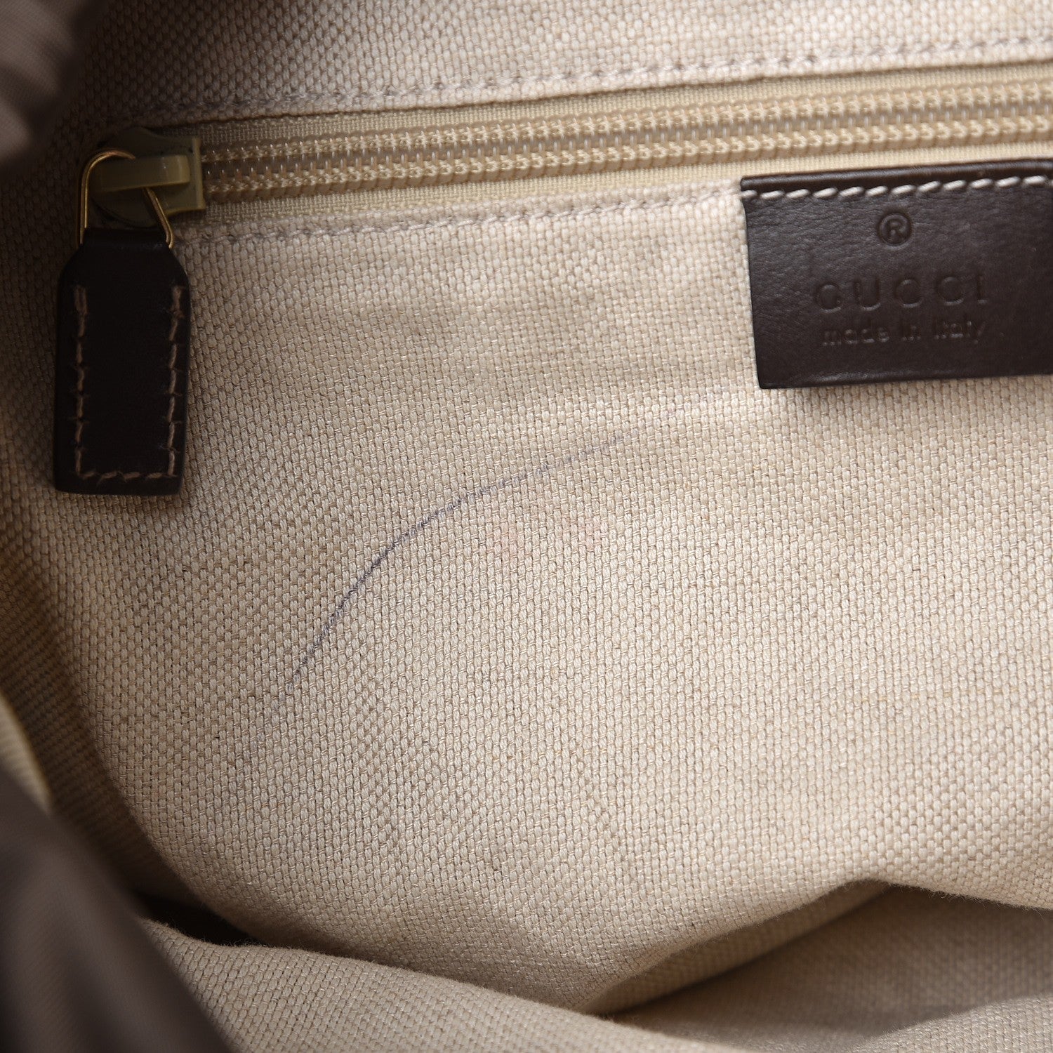 Gucci GG Supreme Monogram Medium Single Buckle Rucksack Backpack Beige Ebony Brown 8 of 11