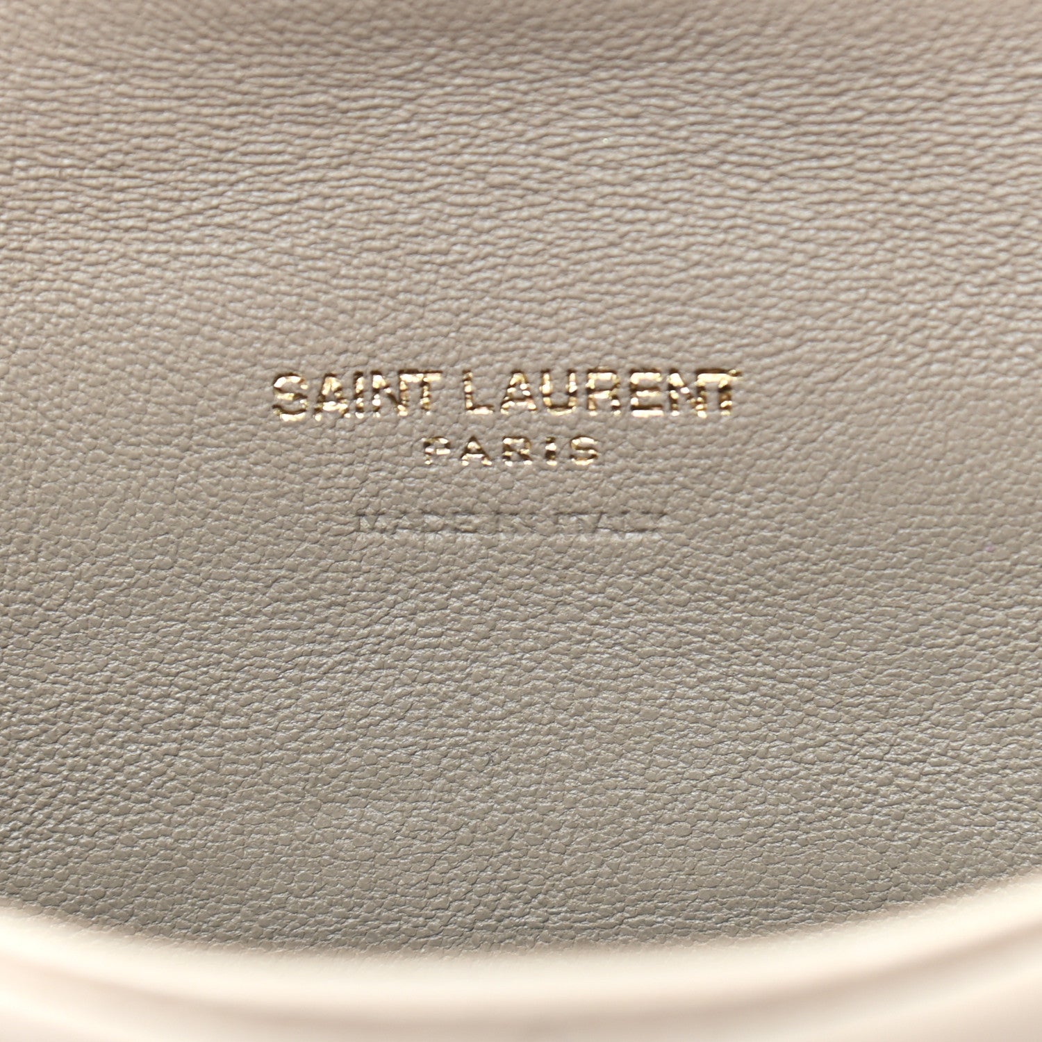 Saint Laurent Lambskin Monogram Loulou Puffer Pouch Clutch Dark Beige 6 of 7