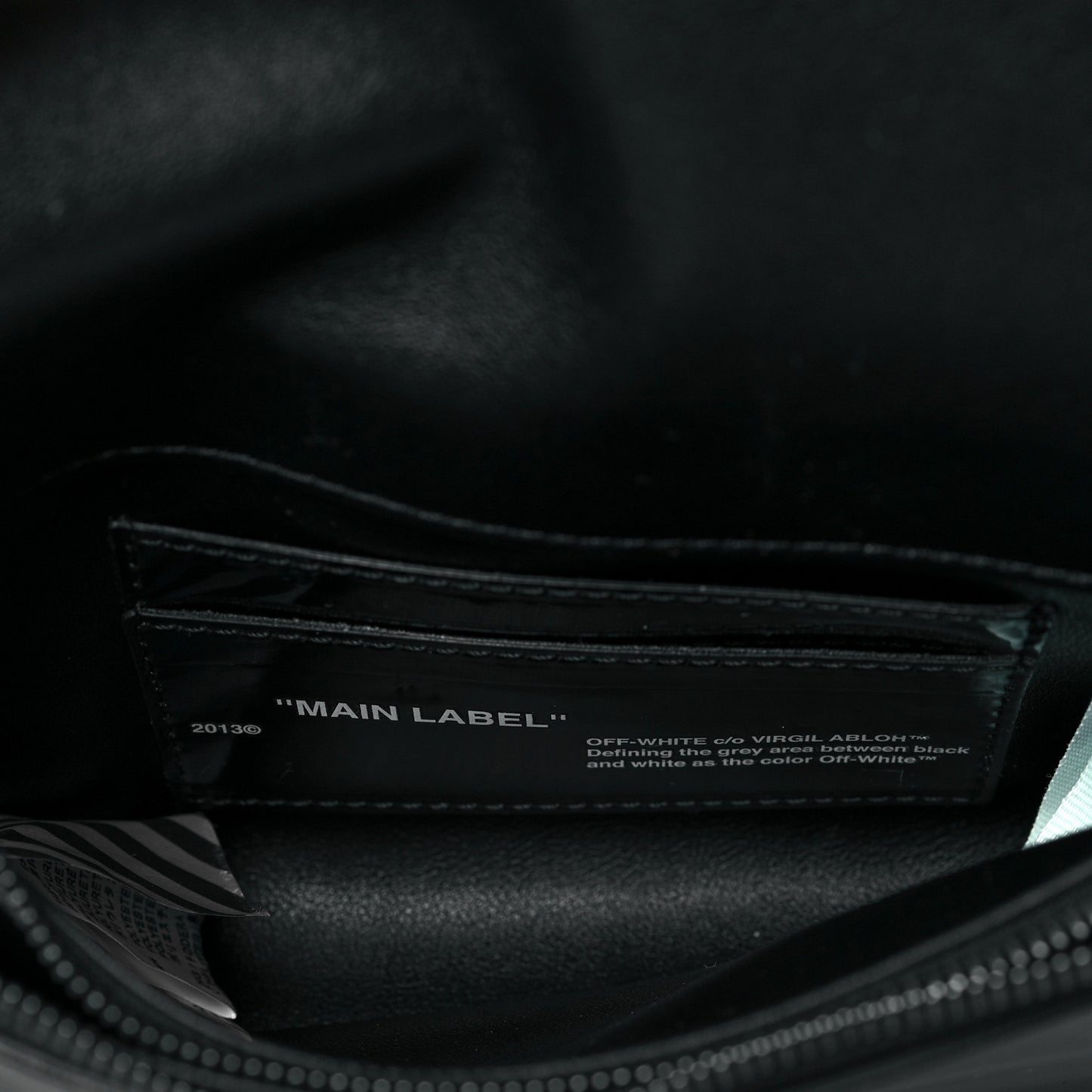 Patent Mirror Binder Clip Bag Black