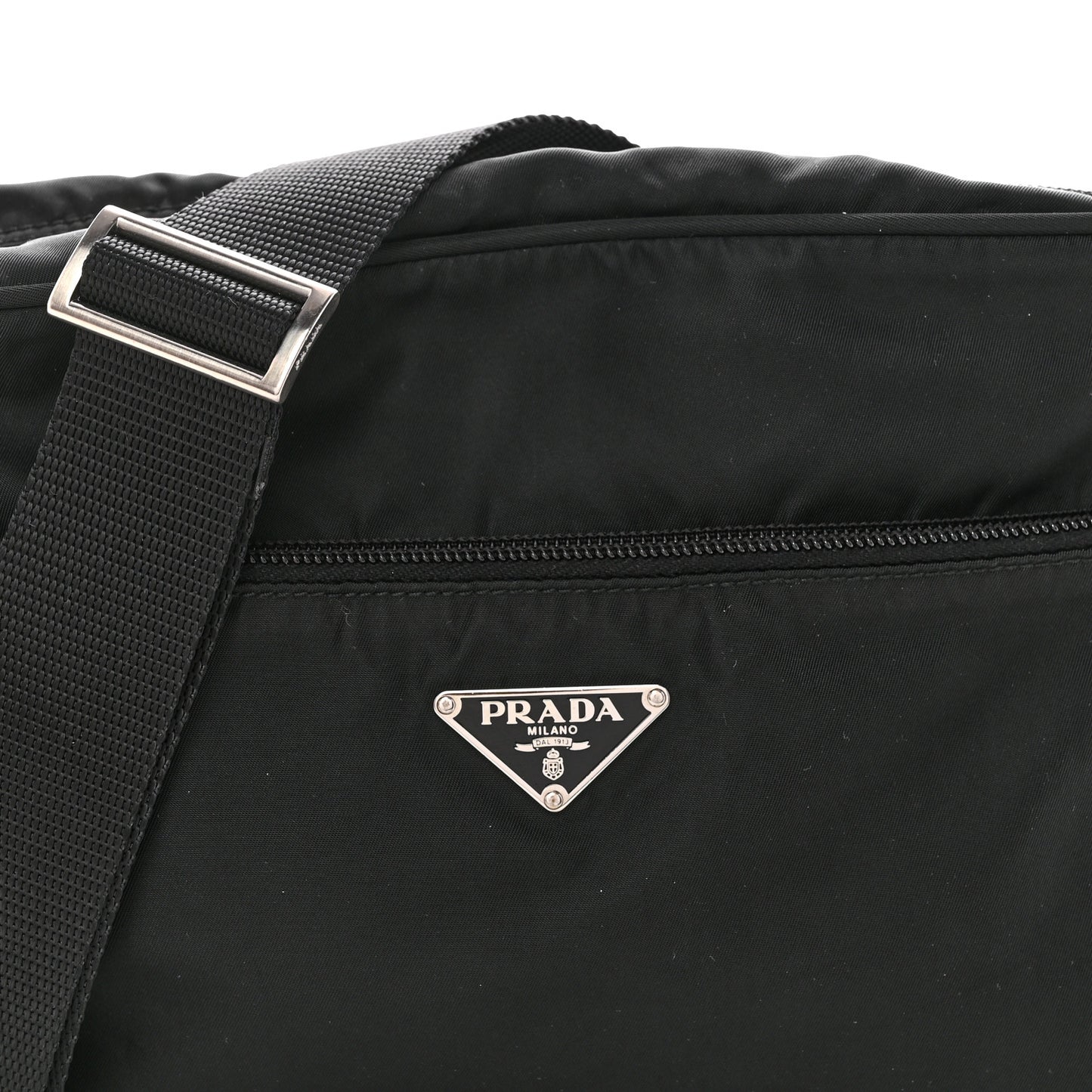 Nylon Vela Messenger Bag Black