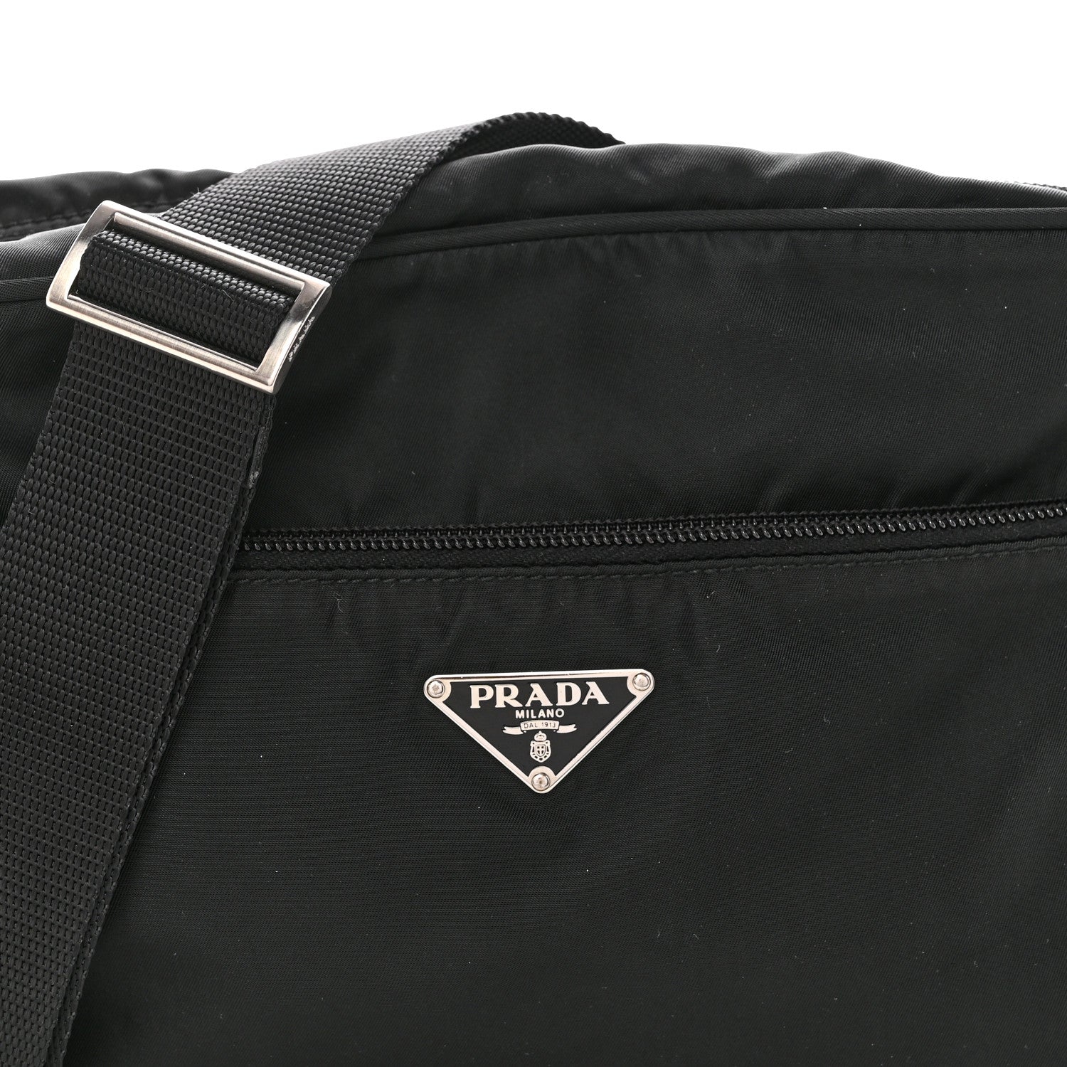 Prada Nylon Vela Messenger Bag Black 8 of 13