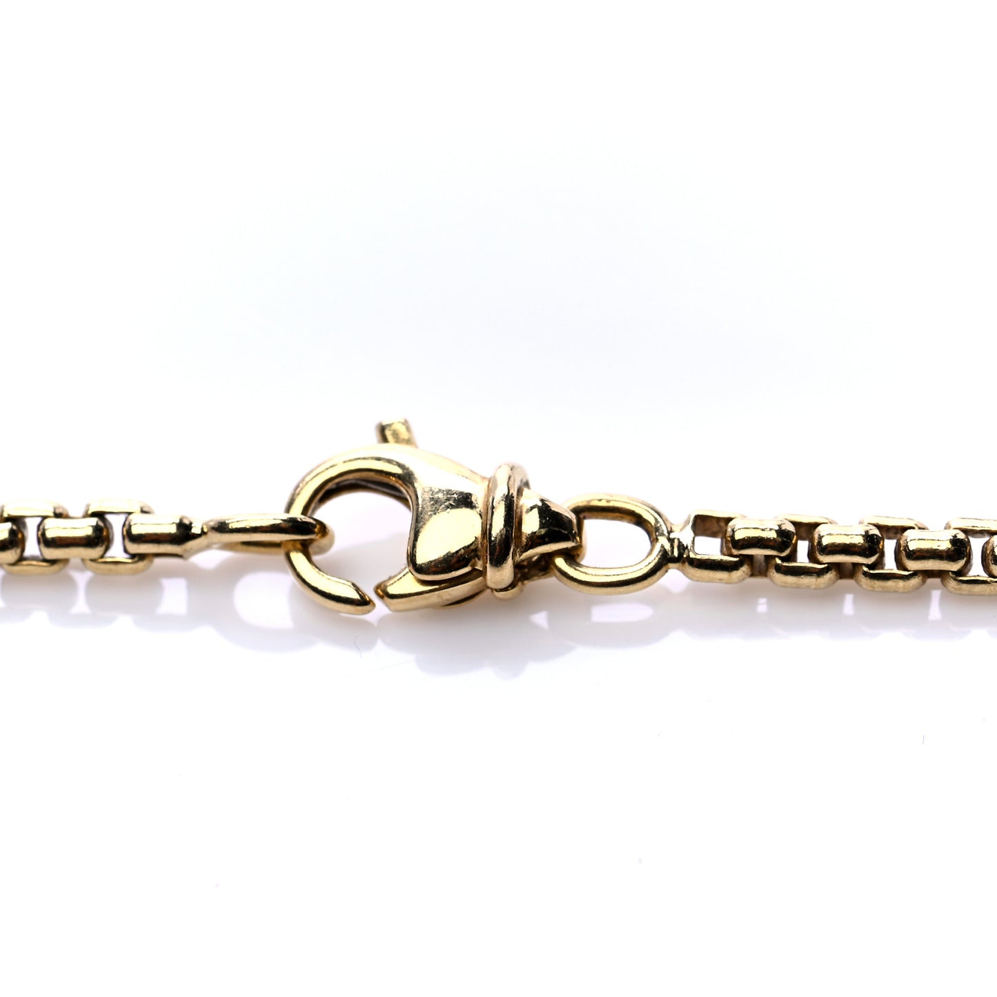 18K Yellow Gold Diamond Black Onyx Carved Quatrefoil Necklace