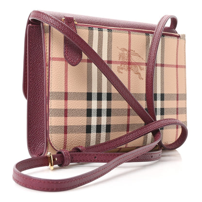 Burberry Haymarket Check Small Loxley Crossbody Dark Plum 3 of 10
