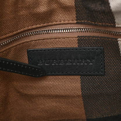 Burberry Grainy Calfskin House Check Medium Maidstone Black 6 of 10