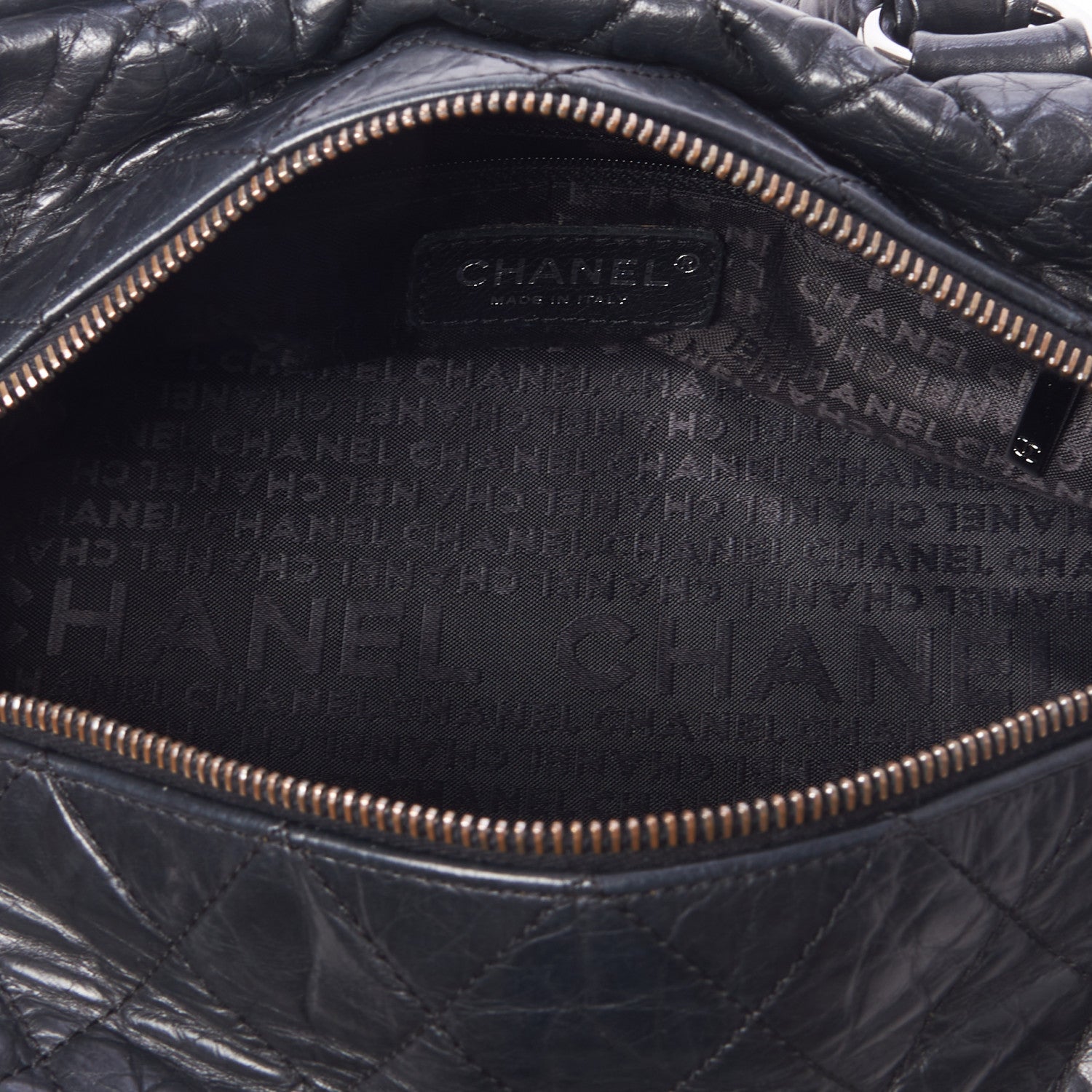 Chanel Distressed Lambskin Small Lady Braid Tote Black 7 of 9