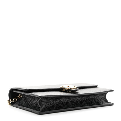Gucci Dollar Calfskin Interlocking G Chain Wallet Black 4 of 11