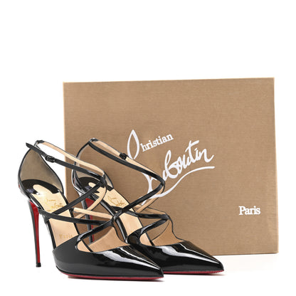 Christian Louboutin Patent Crossfliketa 100 Pumps 40 Black 10 of 10