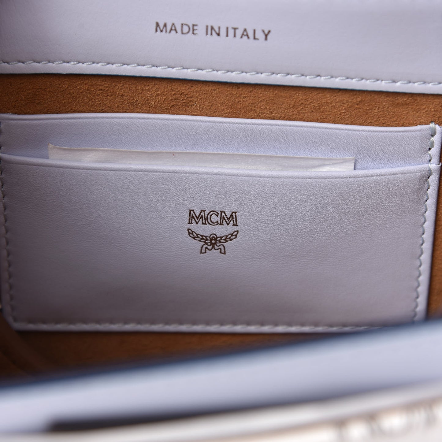 Visetos Calfskin Small Patricia Shoulder Bag Mood Indigo White