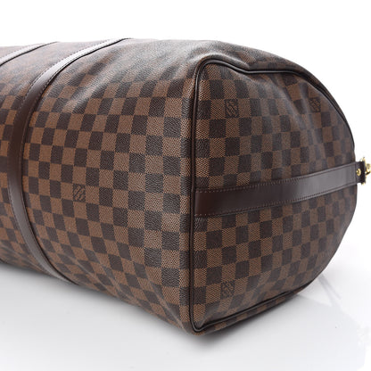Louis Vuitton Damier Ebene Keepall Bandouliere 55 10 of 10