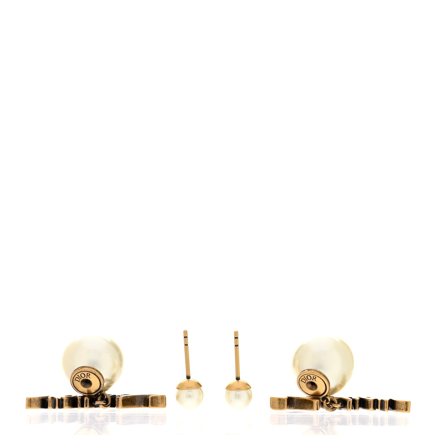 Pearl J'Adior Tribal Earrings Gold