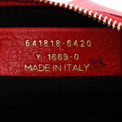 Balenciaga Agneau Stadio Giant 12 Gold Hardware Pouch Rouge Cardinal 6 of 7