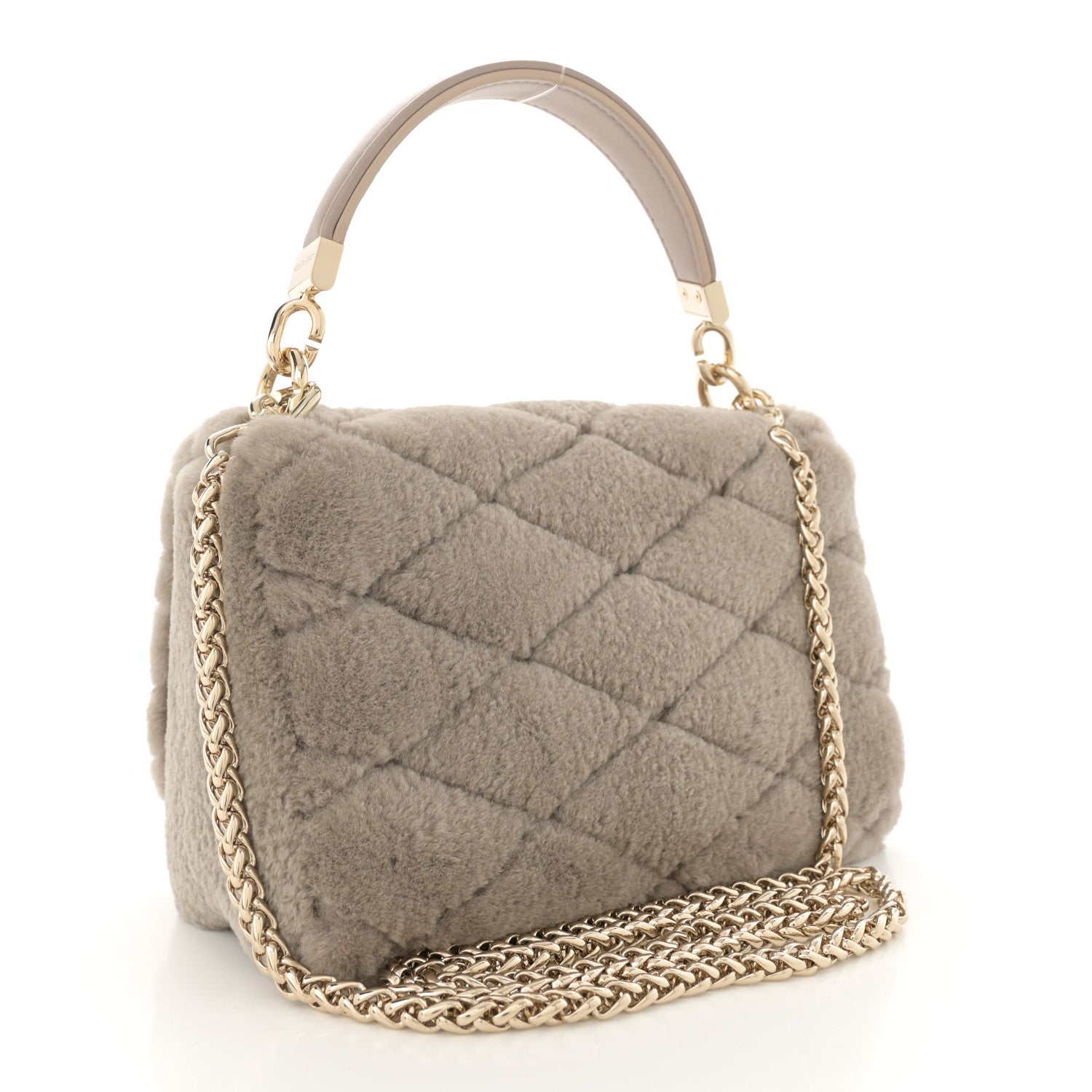 Louis Vuitton Shearling Malletage Top Handle GO-14 PM Grey 4 of 10