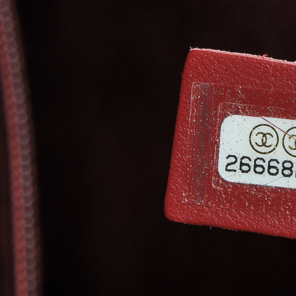 Chanel Caviar Small Studded Deauville Tote Burgundy 8 of 9