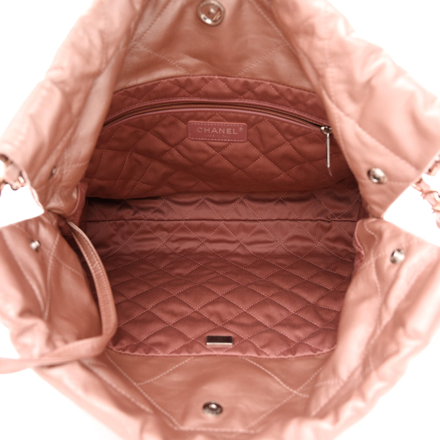Chanel Metallic Calfskin Quilted Small Chanel 22 Pink 5 of 12