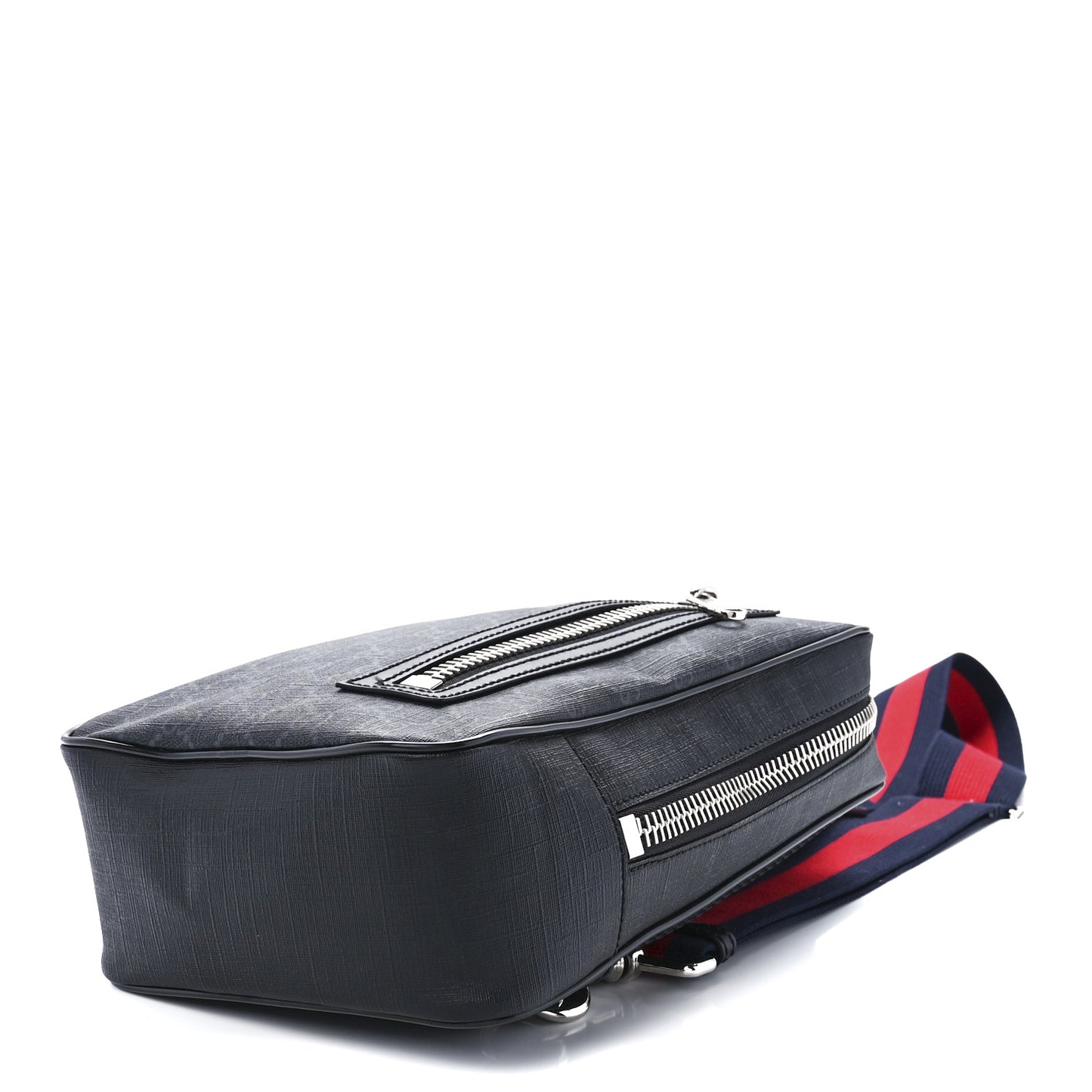GG Supreme Monogram Web Belt Bag Black Grey