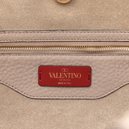 Valentino Garavani Grained Calfskin Rockstud Shoulder Tote Poudre 7 of 15