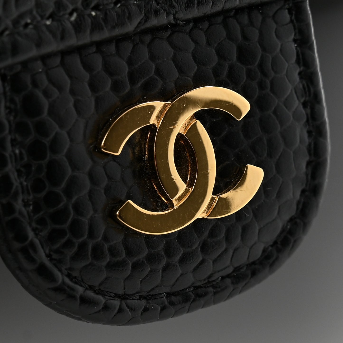 Caviar Quilted Large Gusset Flap Wallet Black