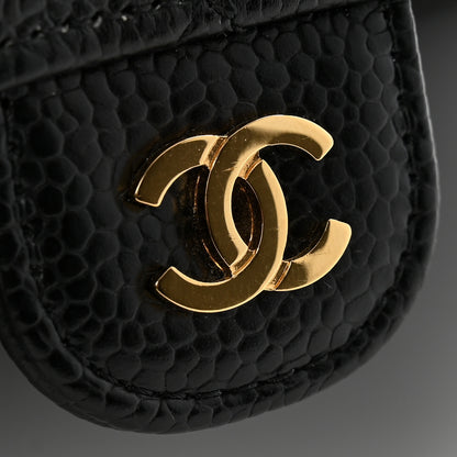 Chanel Caviar Quilted Large Gusset Flap Wallet Black 10 of 11