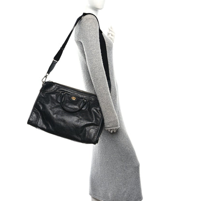 Gucci Fluffy Calfskin Morpheus Weekender Duffle Black 2 of 10