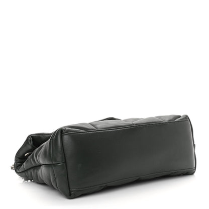 Saint Laurent Lambskin Quilted Small Loulou Puffer Monogram Chain Satchel Concrete 4 of 13