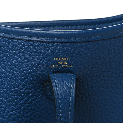 Hermes Taurillon Clemence Evelyne TPM Deep Blue 6 of 10